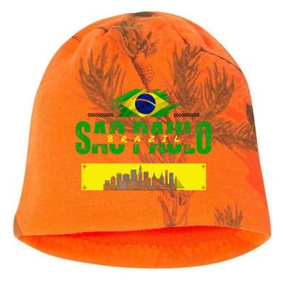 funnysao paulo quote Custom sao paulo brasil design Kati - Camo Knit Beanie