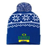 funnysao paulo quote Custom sao paulo brasil design USA-Made Snowflake Beanie