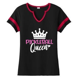 Funny Pickleball Queen Graphic Pickleball Player Gift Ladies Halftime Notch Neck Tee