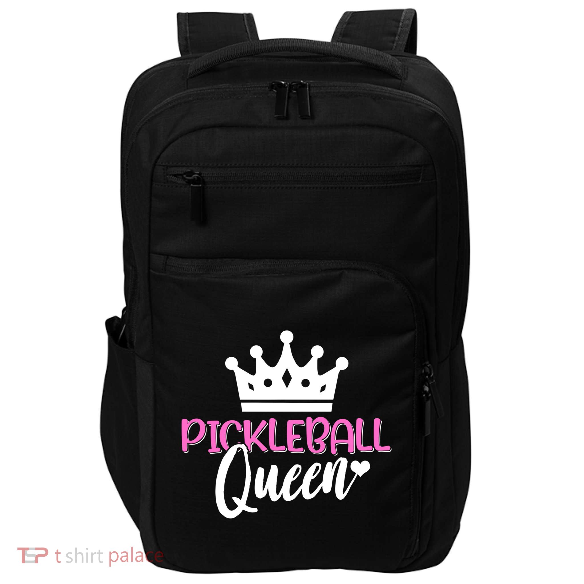 Funny Pickleball Queen Graphic Pickleball Player Gift Impact Tech Backpack