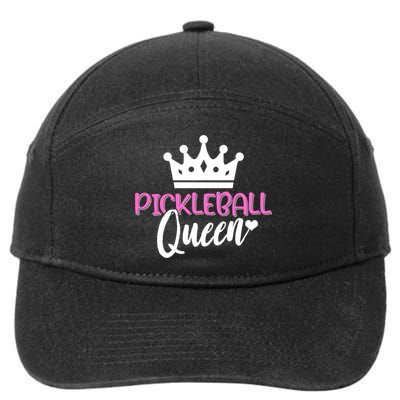 Funny Pickleball Queen Graphic Pickleball Player Gift 7-Panel Snapback Hat