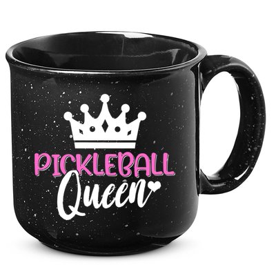 Funny Pickleball Queen Graphic Pickleball Player Gift 15oz Campfire Ceramic Mug