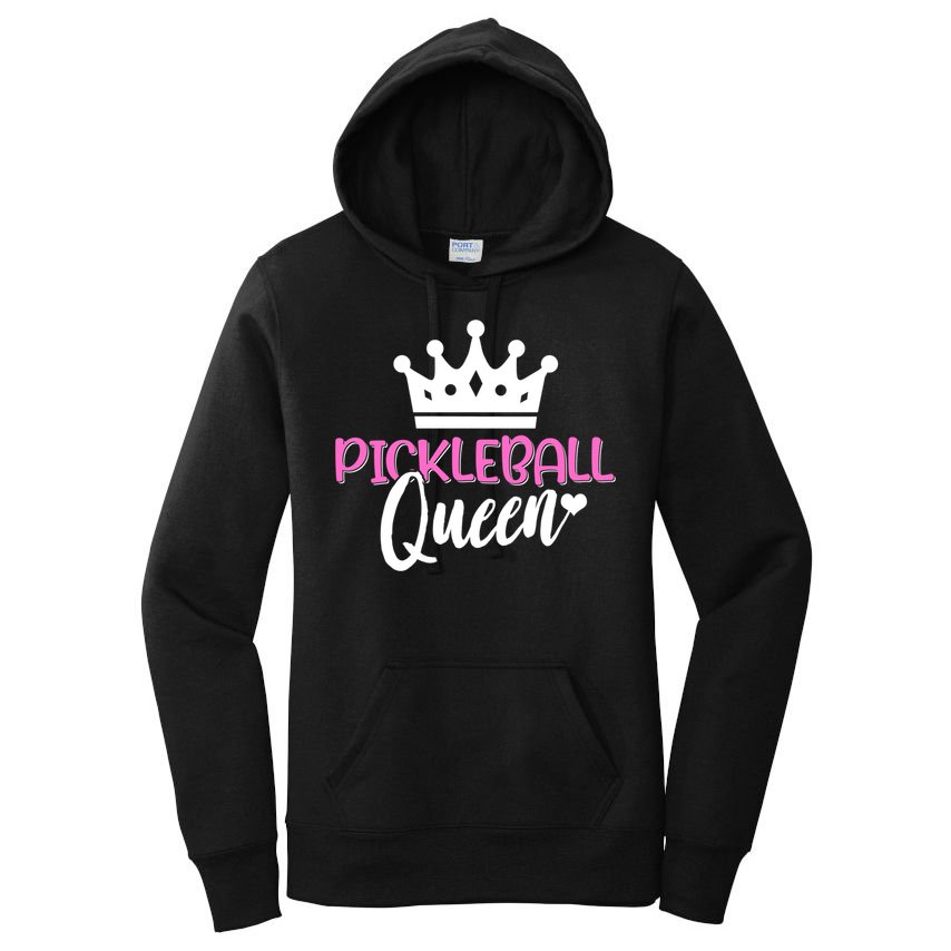 Funny Pickleball Queen Graphic Pickleball Player Gift Women's Pullover Hoodie