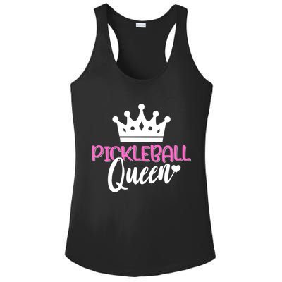 Funny Pickleball Queen Graphic Pickleball Player Gift Ladies PosiCharge Competitor Racerback Tank