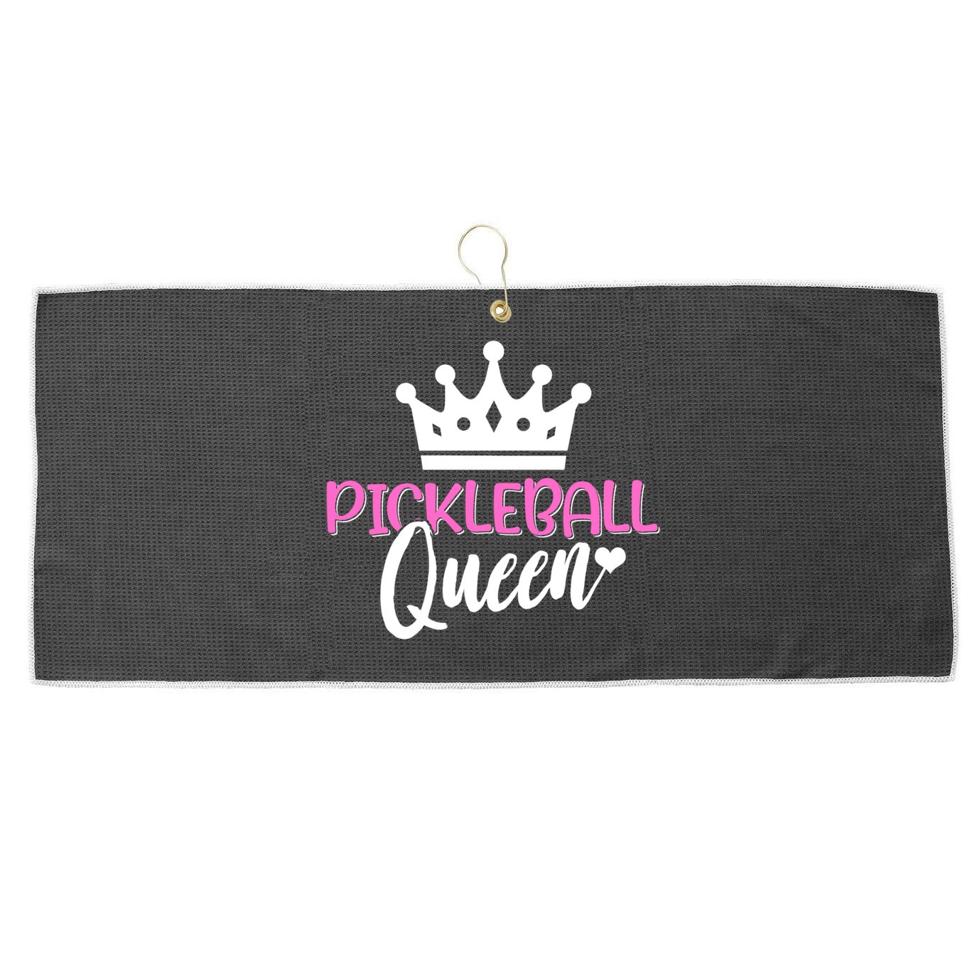 Funny Pickleball Queen Graphic Pickleball Player Gift Large Microfiber Waffle Golf Towel