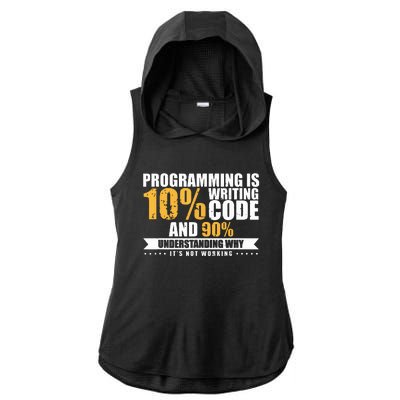 Funny Programming Quote Gift Programmer Software Developer Ladies PosiCharge Tri-Blend Wicking Draft Hoodie Tank