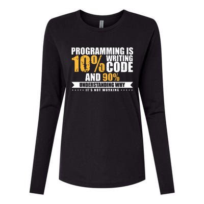 Funny Programming Quote Gift Programmer Software Developer Womens Cotton Relaxed Long Sleeve T-Shirt