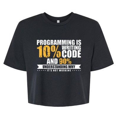 Funny Programming Quote Gift Programmer Software Developer Bella+Canvas Jersey Crop Tee