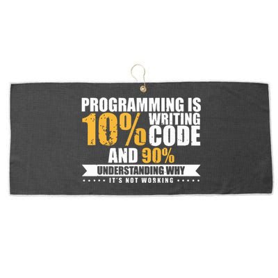 Funny Programming Quote Gift Programmer Software Developer Large Microfiber Waffle Golf Towel