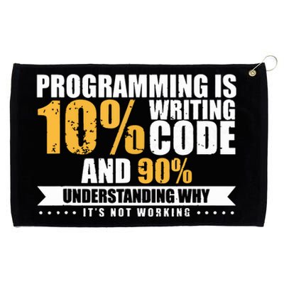 Funny Programming Quote Gift Programmer Software Developer Grommeted Golf Towel