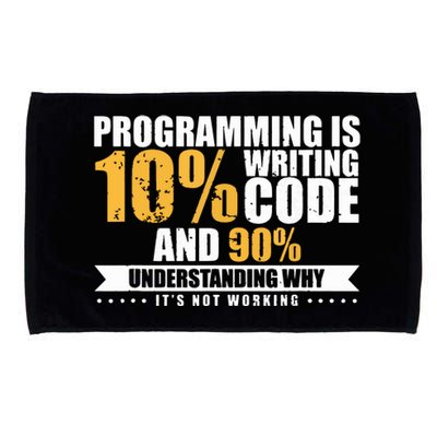 Funny Programming Quote Gift Programmer Software Developer Microfiber Hand Towel