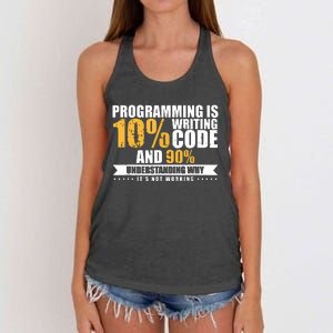 Funny Programming Quote Gift Programmer Software Developer Women's Knotted Racerback Tank