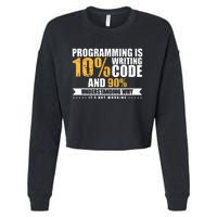 Funny Programming Quote Gift Programmer Software Developer Cropped Pullover Crew