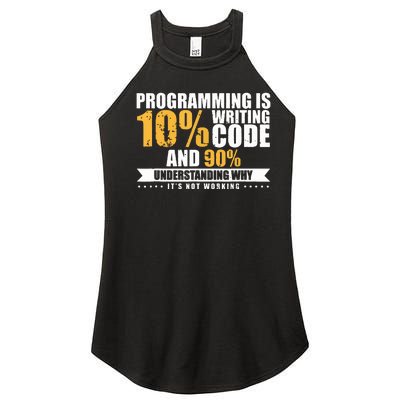 Funny Programming Quote Gift Programmer Software Developer Women's Perfect Tri Rocker Tank