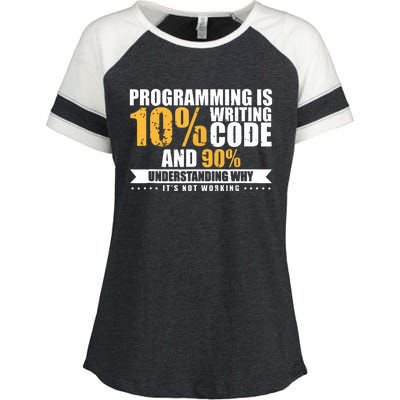 Funny Programming Quote Gift Programmer Software Developer Enza Ladies Jersey Colorblock Tee