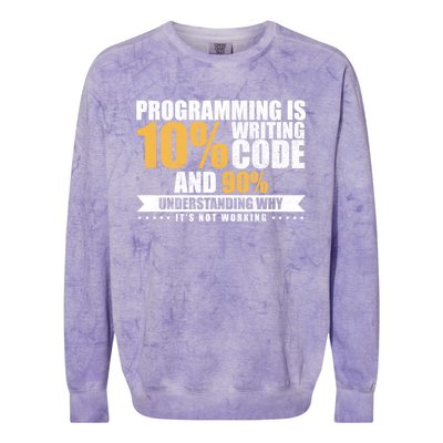 Funny Programming Quote Gift Programmer Software Developer Gift Colorblast Crewneck Sweatshirt