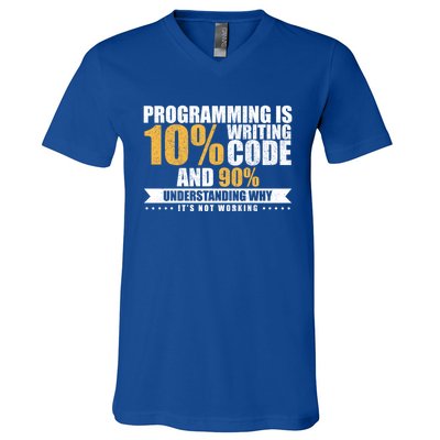 Funny Programming Quote Gift Programmer Software Developer Gift V-Neck T-Shirt