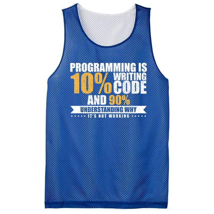 Funny Programming Quote Gift Programmer Software Developer Gift Mesh Reversible Basketball Jersey Tank