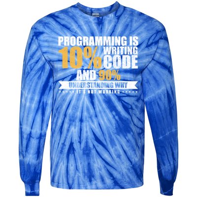 Funny Programming Quote Gift Programmer Software Developer Gift Tie-Dye Long Sleeve Shirt