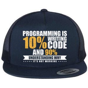 Funny Programming Quote Gift Programmer Software Developer Gift Flat Bill Trucker Hat