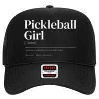 Funny Pickleball Quote Definition High Crown Mesh Back Trucker Hat