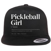 Funny Pickleball Quote Definition Flat Bill Trucker Hat