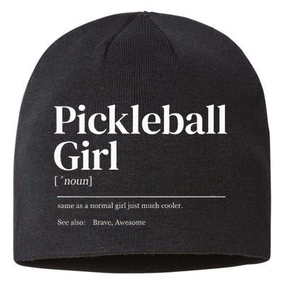 Funny Pickleball Quote Definition Sustainable Beanie