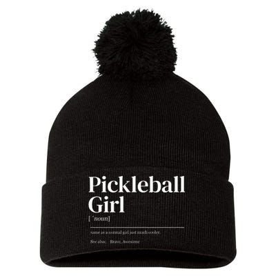 Funny Pickleball Quote Definition Pom Pom 12in Knit Beanie