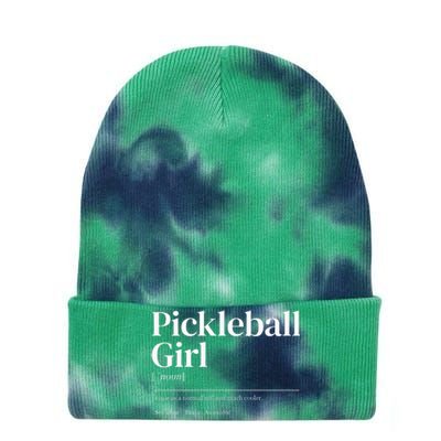 Funny Pickleball Quote Definition Tie Dye 12in Knit Beanie