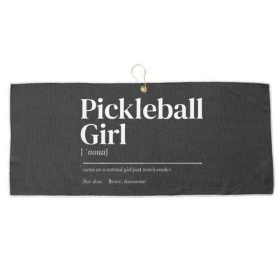 Funny Pickleball Quote Definition Woman Girl Large Microfiber Waffle Golf Towel