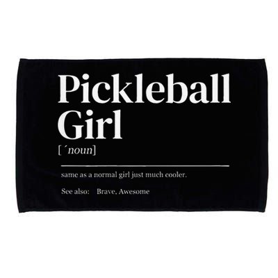 Funny Pickleball Quote Definition Woman Girl Microfiber Hand Towel