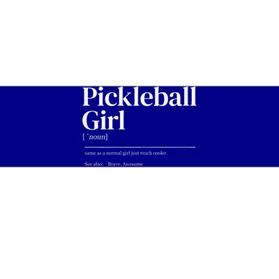 Funny Pickleball Quote Definition Woman Girl Bumper Sticker