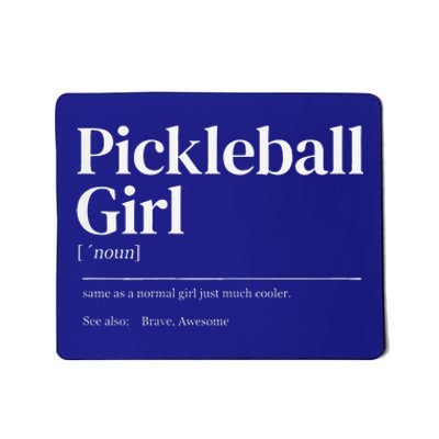 Funny Pickleball Quote Definition Woman Girl Mousepad