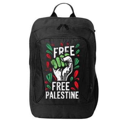 free palestine quote a raise hand design a Save Gaza vintage City Backpack