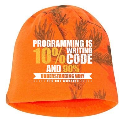 Funny Programming Quote Gift Programmer Software Developer Kati - Camo Knit Beanie