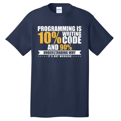 Funny Programming Quote Gift Programmer Software Developer Tall T-Shirt