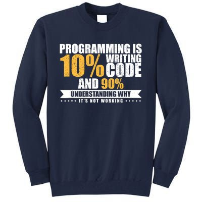 Funny Programming Quote Gift Programmer Software Developer Tall Sweatshirt