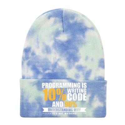 Funny Programming Quote Gift Programmer Software Developer Tie Dye 12in Knit Beanie