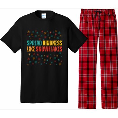 Funny Positive Quote Winter Spread Kindness Like Snowflakes Pajama Set