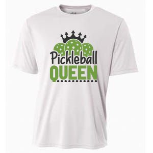 Funny Pickleball Queen Gift For Player Team Sport Cooling Performance Crew T-Shirt