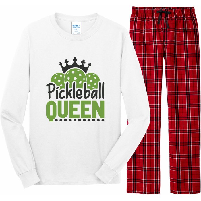 Funny Pickleball Queen Gift For Player Team Sport Long Sleeve Pajama Set