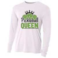 Funny Pickleball Queen Gift For Player Team Sport Cooling Performance Long Sleeve Crew