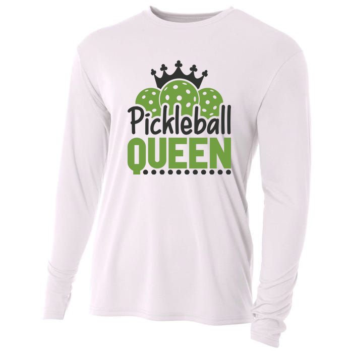 Funny Pickleball Queen Gift For Player Team Sport Cooling Performance Long Sleeve Crew