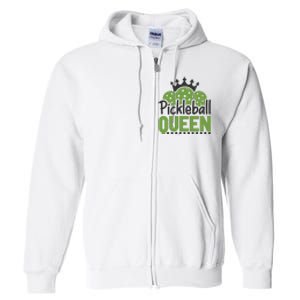 Funny Pickleball Queen Gift For Player Team Sport Full Zip Hoodie