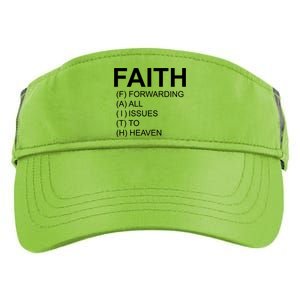 Faith Prayer Quote Adult Drive Performance Visor