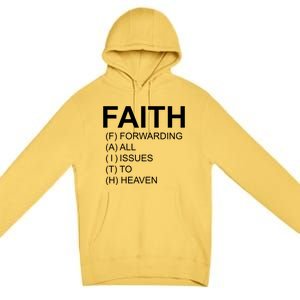 Faith Prayer Quote Premium Pullover Hoodie