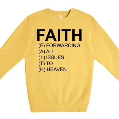 Faith Prayer Quote Premium Crewneck Sweatshirt