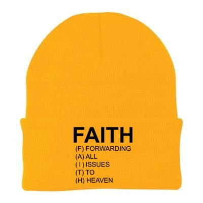 Faith Prayer Quote Knit Cap Winter Beanie