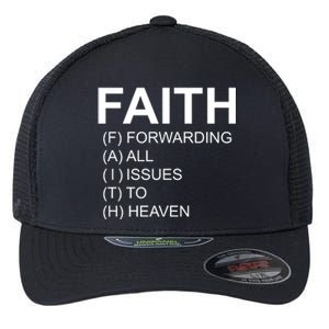 Faith Prayer Quote Flexfit Unipanel Trucker Cap