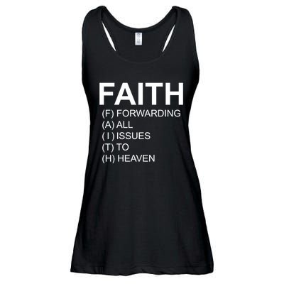 Faith Prayer Quote Ladies Essential Flowy Tank